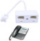 Watlikeup BT Telephone Splitters 2 Way, RJ11 Male Plug to 2 Female Extender, UK Telephone Adapter, 120mm Cable, Compatible with Landline, Answering Machine, Dial-up Modem