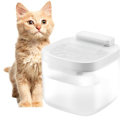 3L Katzenbrunnen, Trinkbrunnen für Katze, Wasserbrunnen für Katzen Extrem Leiser, Hundewasserspender, Katzentrinkbrunnen LED-Licht