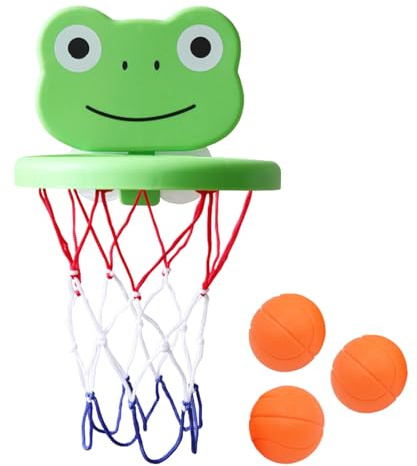 HSYWSH Juguete de baño para bebés, Mini Canasta de Baloncesto, Cesta de Baloncesto para Niños con Ventosa, Juguete de baño para niños, para Sala de Estar, baño, Dormitorio (Rana)