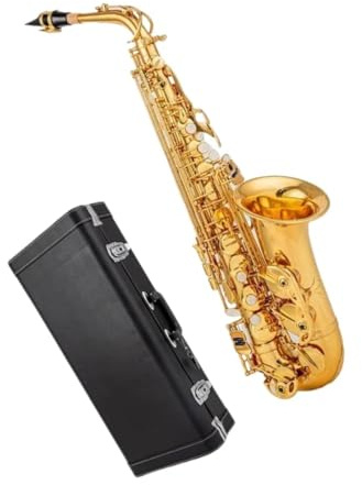 Professionell Saxofon Professionell Altsaxofon I Ess modell Guldfärgad Med Munstycke Och Rörbladsfodral
