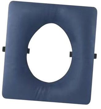 MagiDeal Cojín para Asiento de Inodoro Almohadilla Universal Funda Acolchada Repuesto de Asiento Suave de Cuero PU Ergonómico Adecuado para Adultos Mayores Y B, agujero redondo
