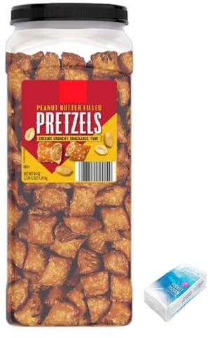 Peanut Butter Filled Pretzels, 44 oz. (Included Bonus Pocket tissue)