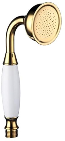Skybath Brass Shower Head Traditional Victorian Style Handheld Shower Sprayer Gold Finish