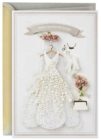 Hallmark Signature Wedding, Bridal Shower, or Engagement Card (Here Comes the Bride)