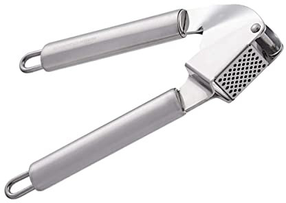 LEDLUX Spremiaglio, Schiaccia Aglio Manuale, Spremi Aglio In Acciaio Inox, Garlic Press Professionale (Acciaio inossidabile)