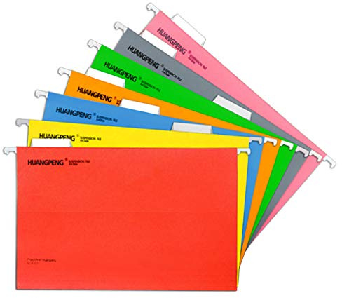 7Pcs Dossier Suspendu A4 Organisateurs à Suspendre pour Dossier Chemises Cartonnées Dossier de Fichiers en Papier Porte de Document pour Bureau Ecole Maison 7Couleurs 24.3 x 34.5 cm