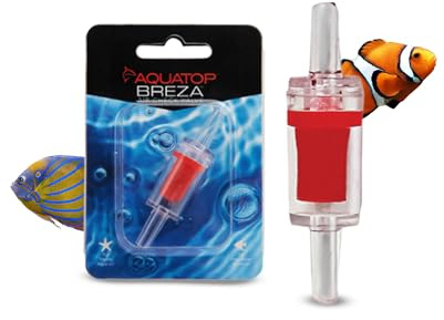 Aquatop Aquarium Air Check Valve – Prevents Backflow, Compatible with CAF-60 and CAF-180 Sponge Filters, Features Adjustable Air Intake and Regulator