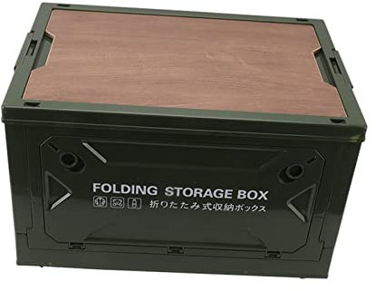 Camping-Aufbewahrungsbox auf Rädern, faltbar 50L 100kg Last Multifunktions-Aufbewahrungsbehälter mit Deckel, Camping-Aufbewahrungsbehälter für draußen Auto Picknick Garage Haus (OD-Grün)