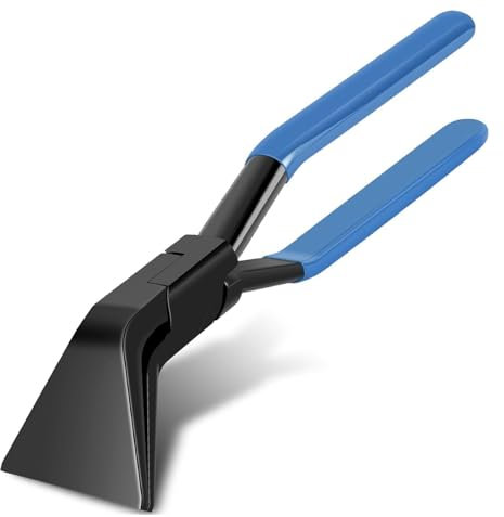 Alicates plegables, 45°, 60 mm, con mango antideslizante para doblar o enderezar bordes de chapa (azul)