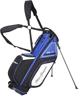 Principal - Bolsa de Golf Ligera de 9.5 Pulgadas con 2 divisores de Longitud Completa, 7 Bolsillos y Correa Doble Acolchada, Negro/Azul