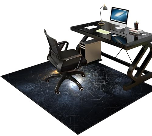 Protector Suelo Silla Ruedas, Alfombrilla para Silla para Suelos Duros, Alfombrilla Gaming de Suelo 100 x 120 cm Alfombra para Silla de Oficina Tapete Protector para Suelo Alfombra Suelo Gaming