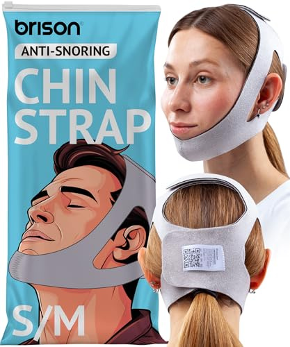 Brison Anti Snoring Chin Strap - Adjustable Snore Stopping Device Face Mask Bandage Keeping Mouth Closed - Mouth Nasal Breathing Women Men S/M