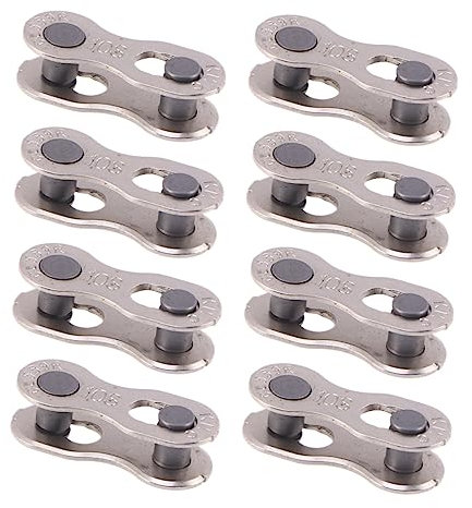 DINHEAROM 8Pares Cadena Inoxidable Bicicleta de Eslabones Perdidos Accesorios de Reemplazo de Velocidades