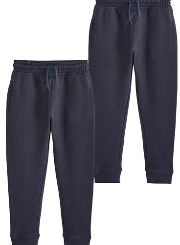 NEXT Äldre pojkar Joggingbyxor med smal passform 2-pack Marinblå 128
