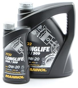 5+1 (6 Liter) MANNOL 7722 O.E.M. Longlife 508/509 0W-20 Motoröl