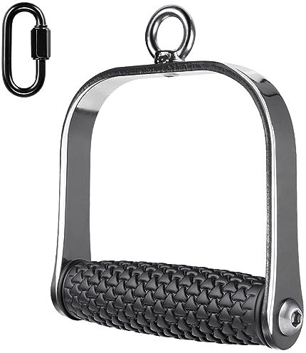 Kipika D Handle Cable Attachment, Cable Machine Handles, Heavy Duty D-Handle with Non-Slip Comfort Soft Grip, Gym Handles for Cables