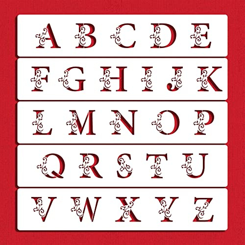 1.65 Ornate Monogram Cookie Stencil Set | C1083 by Designer Stencils | Cookie Decorating Tools | Baking Stencils for Royal Icing, Airbrush | Reusable Food Grade Stencil | Easy to Use & Clean
