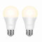 Lampadine LED E26 E27, 2 Pezzi 9W 600 Lm 2700K Lampadine Al Neon LED Bianco Caldo Equivalenti a una Lampadina a Incandescenza da 60W Spegnimento Automatico Sulla Lampadina con