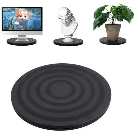 Plaque Tournant Rotatif de 20 cm, 360° Support Pivotant Plateau Tournante avec Roulements à Billes en Acier, Mini Plaque Tourne Rotatif pour TV Conférencier Plantes à Bonsaï Artisanat