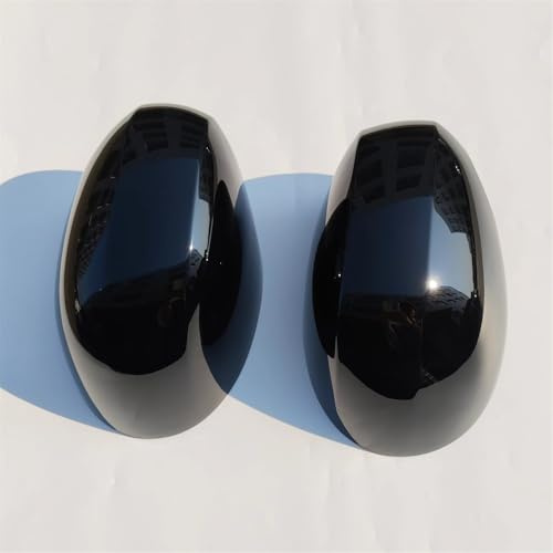 Generico Auto Sinistra + Destra Posteriore Copertura Specchio Shell cap Housing per BMW Mini Cooper F54 F55 F56 F57 F60 2020-2024 Laterali retrovisore Auto Accessori (Nero)