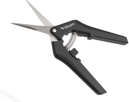 BLOOM Trimmschere – Scharfe Edelstahlklingen, Ergonomisch & Perfekt für Bonsai, Kräuter, Blumen, Pflanzenpflege, Ernte & Feinschnitt