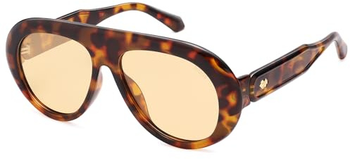 SOJOS Trendy Oversized Polarized Aviator Sunglasses Womens Men Retro Vintage 70s Style UV Protection Sun Glasses SJ2390, Brown Tortoise Frame/Light Brown Lens