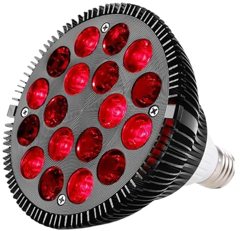 SkyFace Terapia de Luz Roja e Infrarroja, Lámparas de Calor Infrarrojo de 660 NM y 850 NM, Bombilla Caliente de Dispositivo de Terapia De Luz Infrarroja, para Cara, Piel y Alivio del Dolor