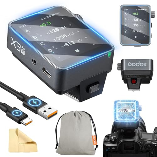 Godox X3PRO-S X3PRO S Disparador Inalámbrico para Flash Sony TTL 2,4 GHz HSS Bluetooth Integrado Control Mediante Aplicación Pantalla Táctil LCD Función TCM Disparador Remoto para Cámara Sony