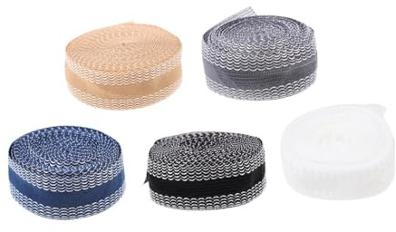 GALPADA Rubans Thermocollants Pour Ourlets De Pantalons, Bande Adhésive Diy, 3 Mètres, 5 Couleurs, Polyester Solide, Autocollant Sans Repassage, Accessoires Couture Pour Vêtements