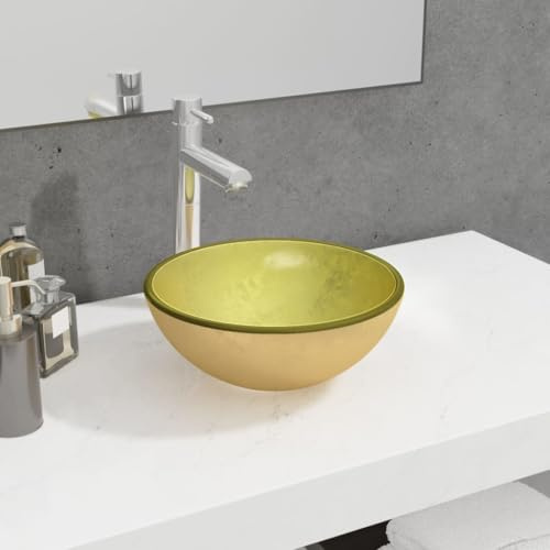 Generico Lavandino in Vetro Temperato 30x12 cm Oro,Articoli di ferramenta,Prodotti Idraulici,Articoli Idraulici,Lavandini,Lavandini bagno-345259