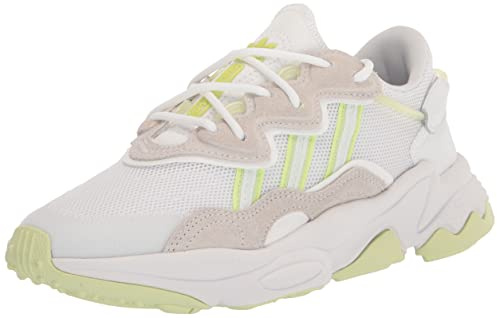 adidas Originals Damen Ozweego Sneaker, Weiß/fast Limette/Pulse Lime, 42 EU