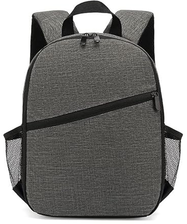 Zaino per fotocamera impermeabile borsa per fotocamera di grande capacità custodia per fotocamera per uomini donne fotografi viaggi all'aperto, Grigio, L, Moda
