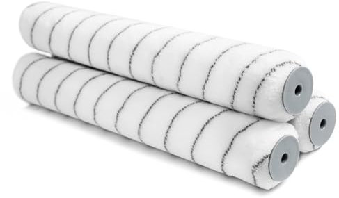 ROLLINGDOG Lot de 3 grands manchons de rouleau de peinture de 45,7 cm - 12 mm - Sieste moyenne pour murs plafonds et grandes surfaces - Diamètre du noyau : 44 mm