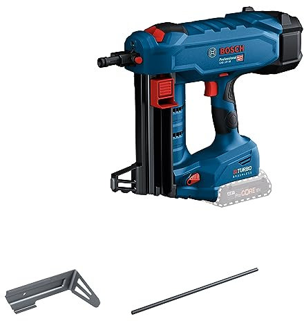 Bosch Professional 18V System BITURBO Akku Betonnagler GNB 18V-38 (Nagel-Ø 2,7–3.0 mm, max. Nagellänge 38 mm, inkl. 1x Ausdrückstift, 1x Befestigungshaken, ohne Akku/ Ladegerät)