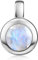 Materia Mondstein Anhänger Silber 925 Damen weiß KA-140-Mondstein_ohne Kette