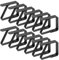 Pimoys 12 Stück Tischdeckenklammern, 5 x 4cm Tischklammern Edelstahl Tischtuchklammern Schwarz Tischdecken Clips Tischdeckenhalter für Tisch mit max. Plattenstärke von 3cm