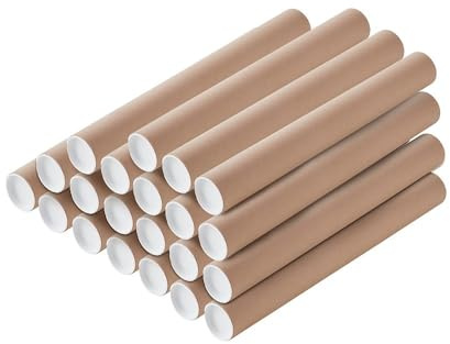 Pack and Move – Lote de 20 tubos para envío y embalaje – 10 x 100 cm – Para póster y póster – Con tapa