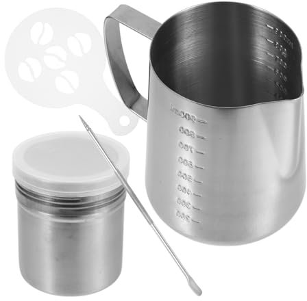 Cabilock Bricco Latte Brocca in Acciaio 304 Per Montalatte Tazza Per Caffè Espresso Beccuccio Per Latte Art