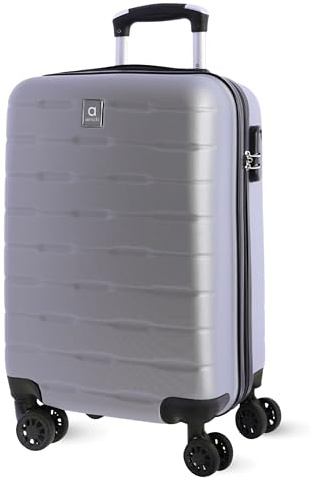 AMICHI - Valises de Voyage Cabine - Valises de Voyage - Convient pour Ryannair - Trolley Bagage pour Avion résistant avec 4 Roues de 360° et Cadenas, Argent, 55x40x20 cm, Valise de Cabine