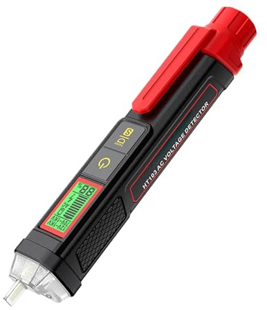 Detectores de tensión | Bolígrafo detector de circuitos portátil – Pantalla LCD digital sin contacto para uso industrial, hogar y coche con detección de tensión