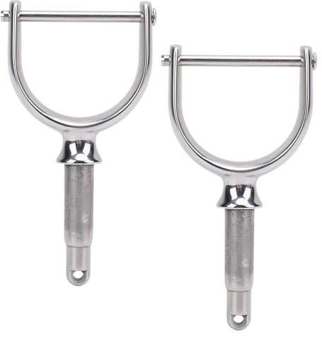 Kuuleyn Lot de 2 Supports et Clips de rames en Acier Inoxydable, 1/2 Pouce Poli monté sur Le côté, adapté aux Petits Bateaux, canoës, Kayaks