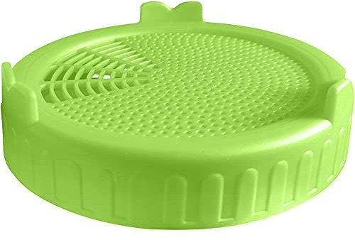 Sprouting Lids Mason Jar Sprouting Lids Plastic Sprouting Lids with Stainless Steel Screen for Wide Mouth Mason Jars to Grow Beans Sprouts
