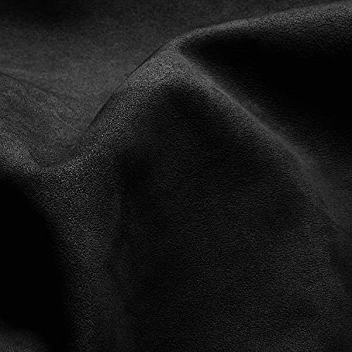 SA ROCA® 39,34 EUR/m² Selbstklebender Mikrofaserstoff I Premium Autofolie für hochwertige Wildlederoptik im Auto Innenraum I Folie für samtige Veloursleder-Optik - Schwarz I 25 x 152cm