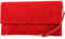 modamoda de T151 Damen Wildleder Rauleder Clutch Umhängetasche Abendtasche handmade in Italy, Farbe:Rot2021