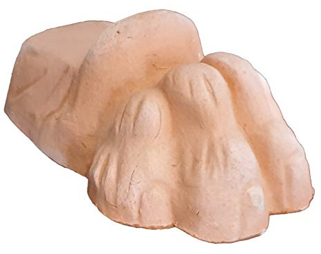 Generico Piedini Terracotta a Forma di Zampa di Leone (6 Pezzi), Lunghezza 12 cm, Altezza 6 cm, Larghezza 8 cm, Fatti a Mano per Sottovasi Fioriere Cassette Ciotole in Cotto