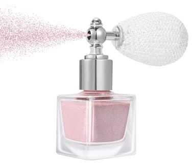 NebulaGlam Spray Purpurina Cuerpo y Pelo, Maquillaje Glitter de Polvo de Hadas, Spray Purpurina Maquillaje de Cabello Cara Corporal, Rosa