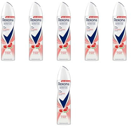6x Rexona Nonstop Protection Deospray Uplifting & Fresh Anti Transpirant mit 72 Stunden Schutz vor Schweiß und Körpergeruch 150 ml