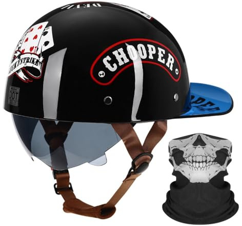Motorrad Halbhelm Halbschalenhelm Baseballmütze-Helm ECE-Zulassung
