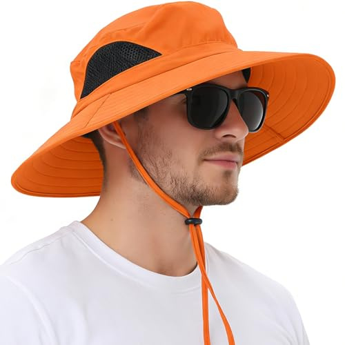 EINSKEY Chapeau Anti UV Homme Femme Large Bord Casquette Pliable Étanche pour la Randonnée, Le Jardinage, Le Safari et la Brouss