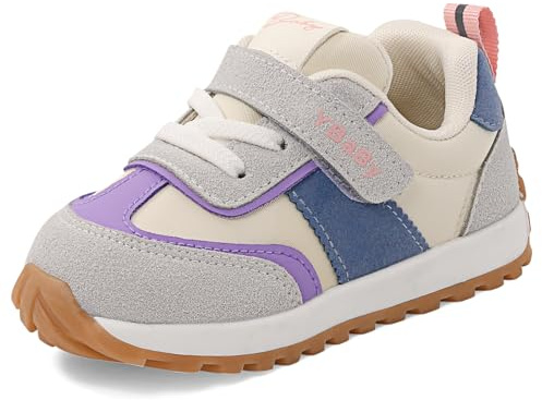 MK MATT KEELY Scarpe Primi Passi Bimbo Bimba Scarpine Neonato Sneakers Comode Traspirante con Suole Gomma Antiscivolo,Viola,EU 25